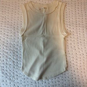 Cream Sleeveless Top